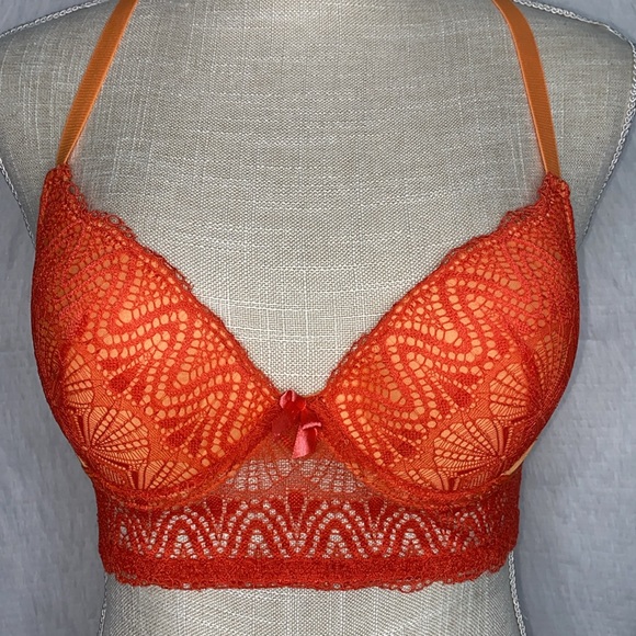 Lace Bralette Set in Orange and Purple - Picture 4 of 8